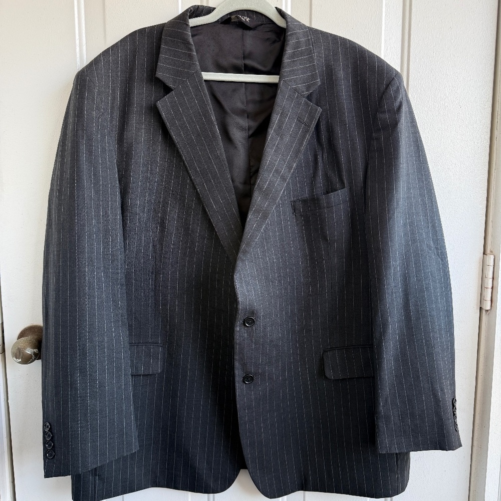 JoS. A. Bank Wool Pinstripe Blazer | Men’s 52R | Sport Coat